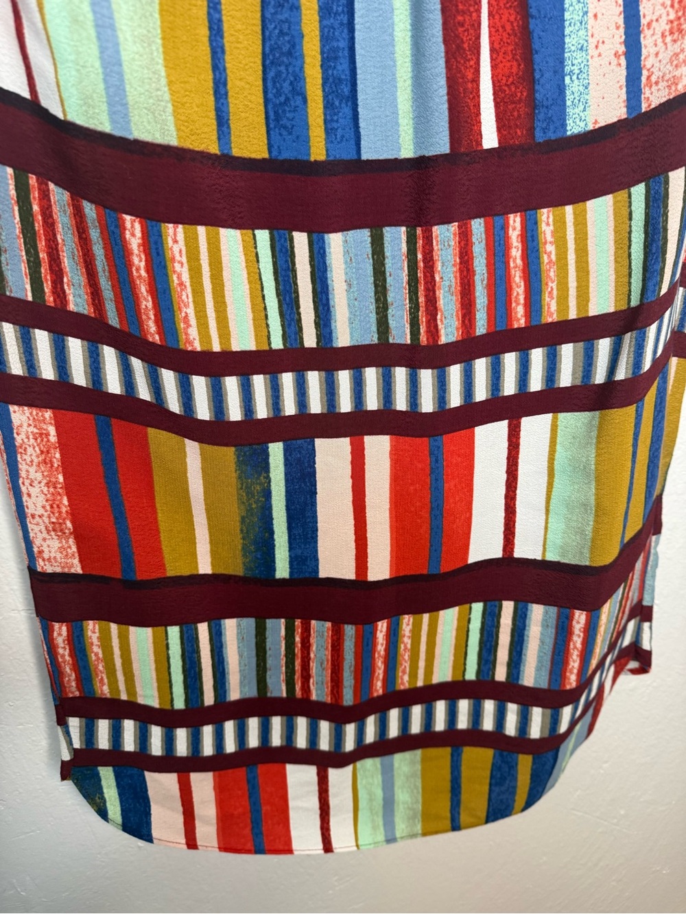 Maeve Anthropologie Multicolor Striped Shift Dress Size 0 - Picture 7 of 14